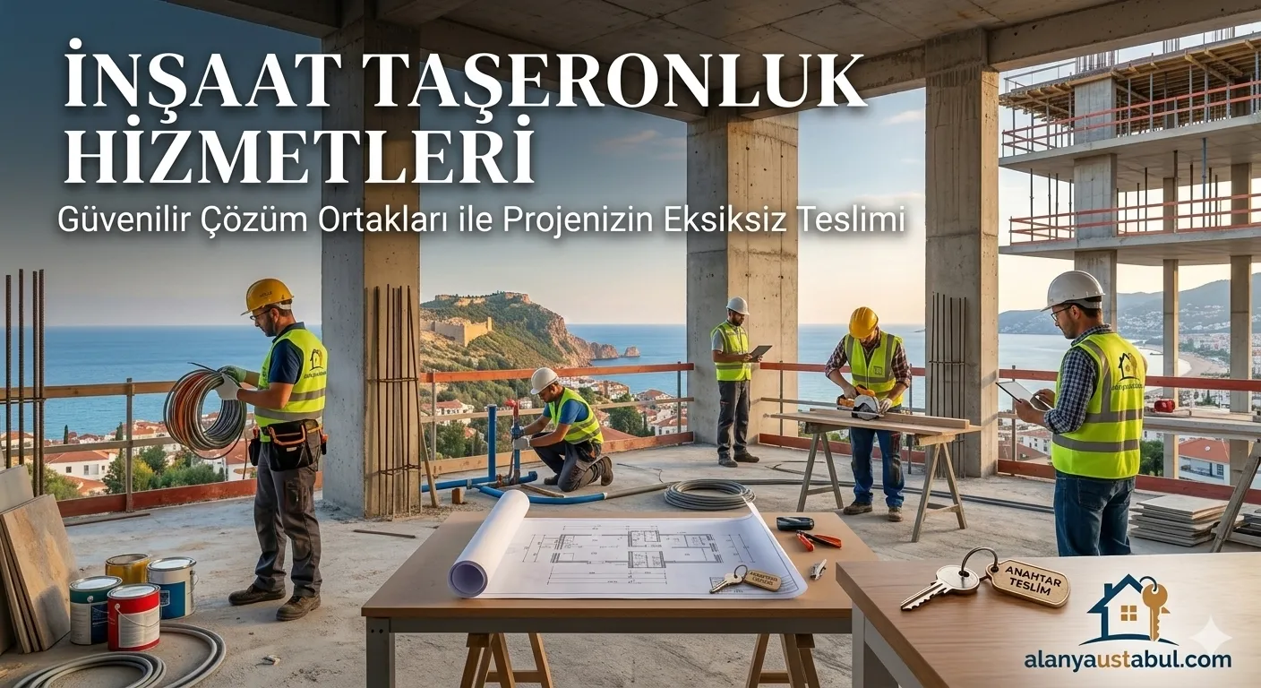 Alanya'da İnşaat Taşeronluğu: Projenizin Temelinden Çatısına Profesyonel Dokunuş